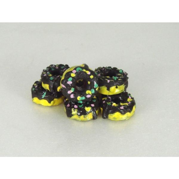デコパーツ チョコ　スプリンクル　ドーナッツ　約12mm　３個セット