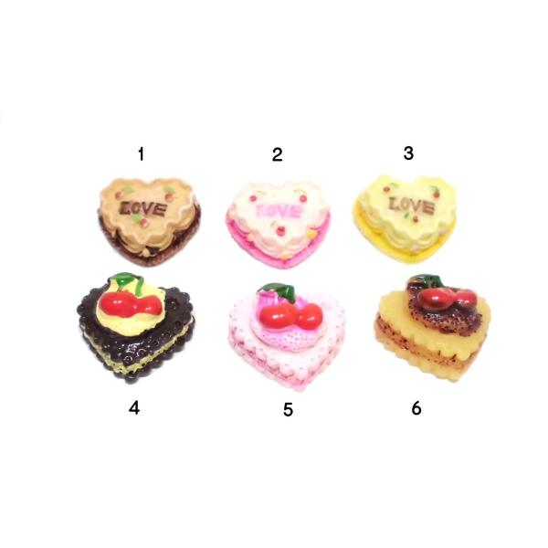 デコパーツ ハート型 ケーキ デコパーツ