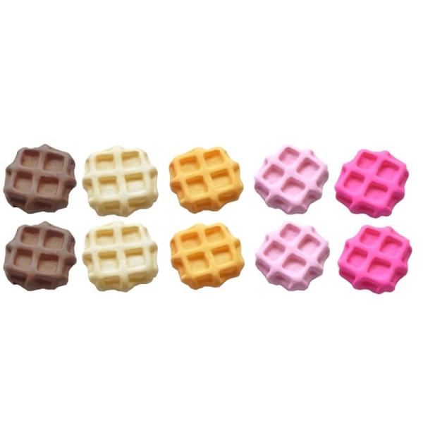 デコパーツ ワッフル2個セット　約15×14mm