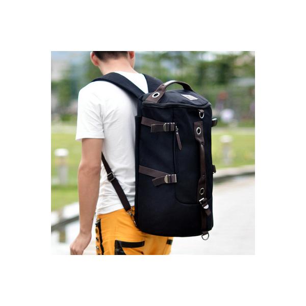 キャンバス バケットバッグ リュック 3way メンズ レディース  旅行 通勤 アウトドア 耐久性 帆布 ビジネスリュック ボストンバッグ