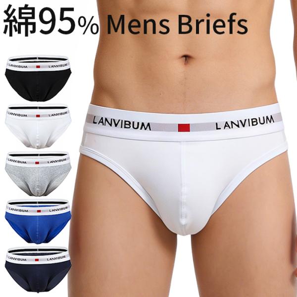 ブリーフパンツ メンズ 綿混 ベーシック コットン ストレッチ 前閉じ しっかりした生地 通気性 吸水性 蒸れにくい 男性 下着 シンプル 無地 大きいサイズ ms-031