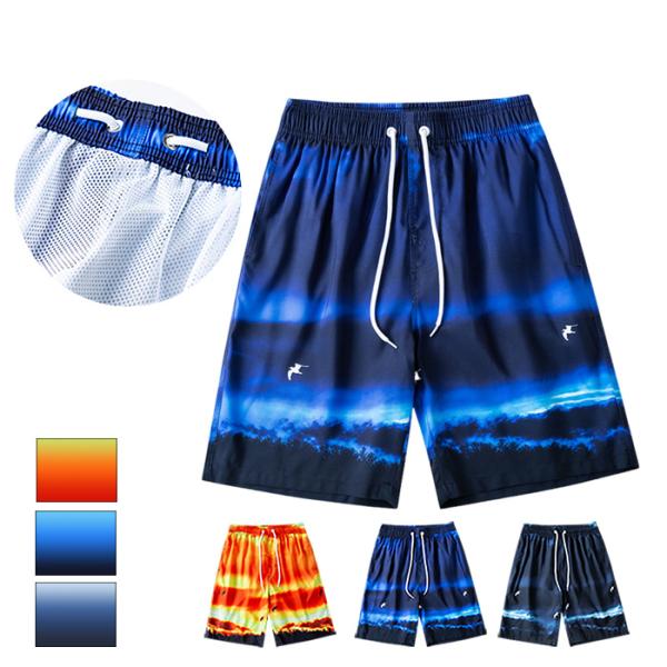 ・1枚で快適、手ぶらでOK。ポケット3つ＆ウエスト調節で安心の水着・水陸両用！機能性も快適さも、しっかり押さえた大人のスイムウェア・ウエストはゴム＋ぐるり一周の調節紐付きで、しっかりフィット・内側には細かいメッシュのインナー付きで、透けや不...