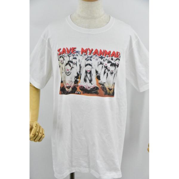 SAVE MYANMAR セーブ ミャンマーTシャツ ミャンマーを救え！ 反戦 軍事政権反対！ 無言の抵抗Tシャツ