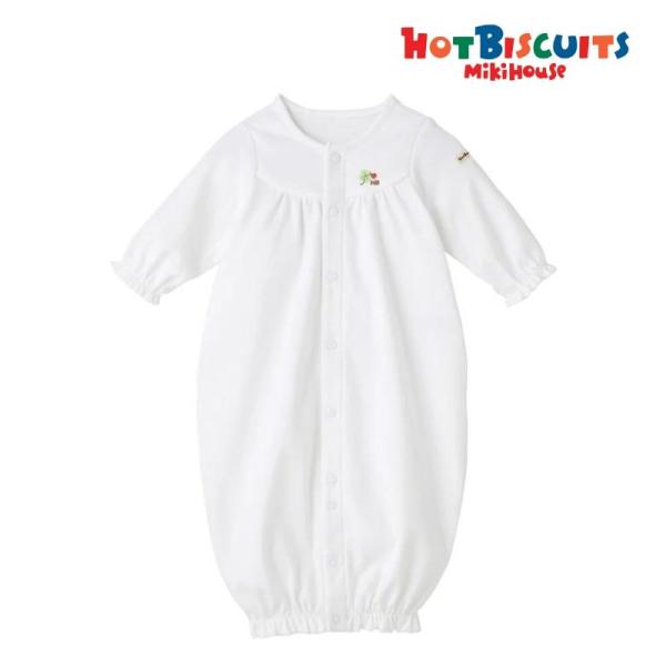 クローバーのポイント刺繍が入ったシンプルなツーウェイオールです。スムース素材はオールシーズン着用できますが、やや厚みのある素材のため真夏以外の秋冬から春先がおすすめ。ツーウェイオールは股下ホックの付け替えで、発育に合わせて２通りに使えて重宝...