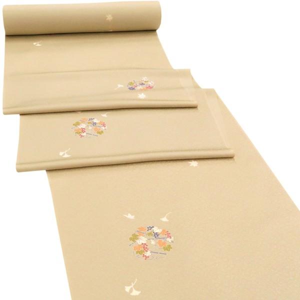 小紋 正絹 仕立て付き コート 羽織 飛び柄 京友禅 袷 単衣 着物 新品 未仕立て 反物 カジュアル 薄黄土色 茅色 飛び柄 葡萄 絹 仕立て込み K 185 Sagaretxe Net