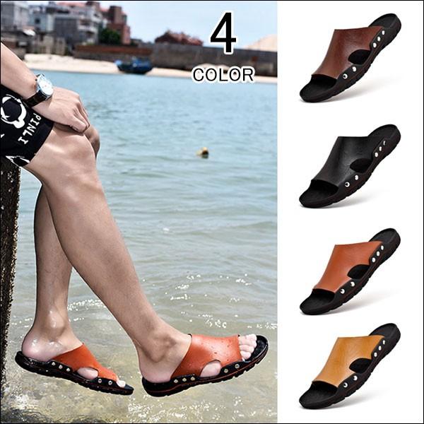 サンダル メンズ スリッポン レザー おしゃれ サンダル ローマグラディエーター ビーチサンダル 夏 リアルレザーサンダル 春夏 2way フラット スポーツ Boots305 華盛通商 通販 Yahoo ショッピング