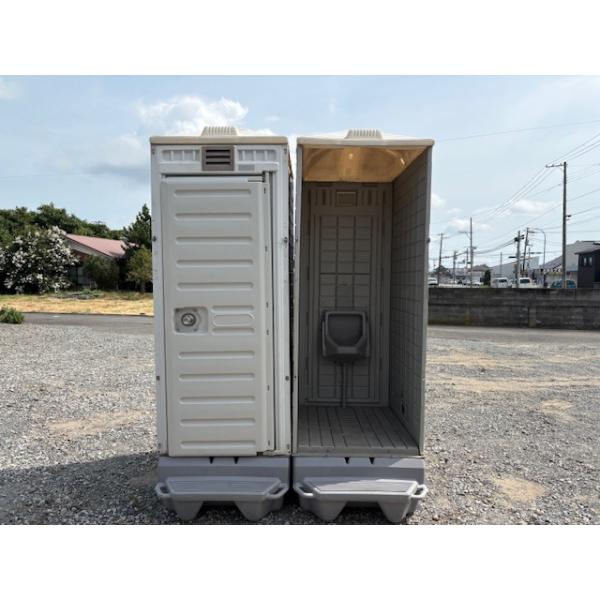 仮設トイレ 中古 大小兼用簡易水洗(洋式便座カバー)＋小専用汲取式 　宮城県内のみ配送OK