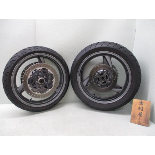 ZRX400用　加工済　ZZR400　ワイドホイール　前後セット　１７インチ化 ZRX400用 加工済 ZZR400 ワイドホイール 前後セット 17インチ化