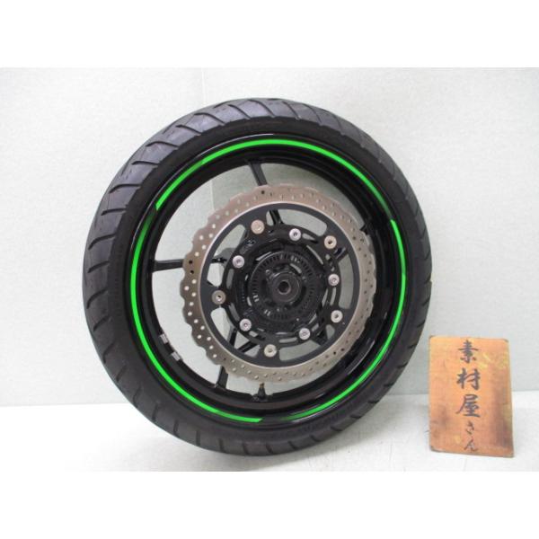 6☆NINJA400.NINJA250用フロントホイール0105 純正.めくれ無.'18年