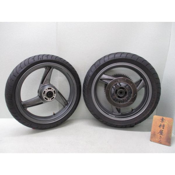 6☆ZZR400N用前後ホイール0105 純正.めくれ無.17×3.50.17×4.50.〔検索