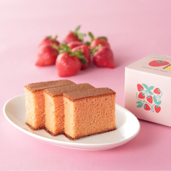 送り先1か所につき、商品の合計金額が3240円以上で送料が自動割引適用となります。5400円以上、10800円以上でさらに割引に。（割引額はお届け場所により異なります）カステラに福岡県産あまおう苺のジャムを配合した、森長の新しいカステラです...