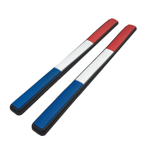 ドア ミラー ガード 車 用 ステッカー 立体 シール サイド キズ 傷 保護 防止 プロテクター 19cm 2個セット フランス 国旗