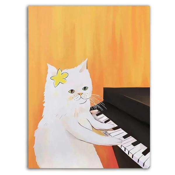 アートパネル おしゃれ モダン 絵画 インテリア ポスター キャンバス アート 猫 ネコ (30x40)