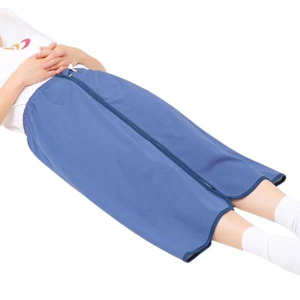 介護用防水シーツ おねしょシーツ 大人用 オムツカバー 防水 巻きスカート ズボン 尿漏れ防止 生理 介護用品 便利グッズ ブルー XL