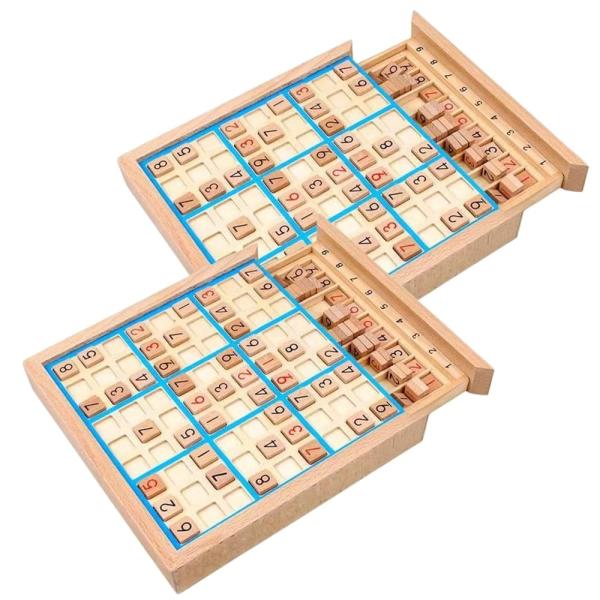 ナンプレ ボードゲーム 木製 数独 ナンプレボード 数字 パズル 脳トレ 小学生 高齢者 知育玩具 2個セット