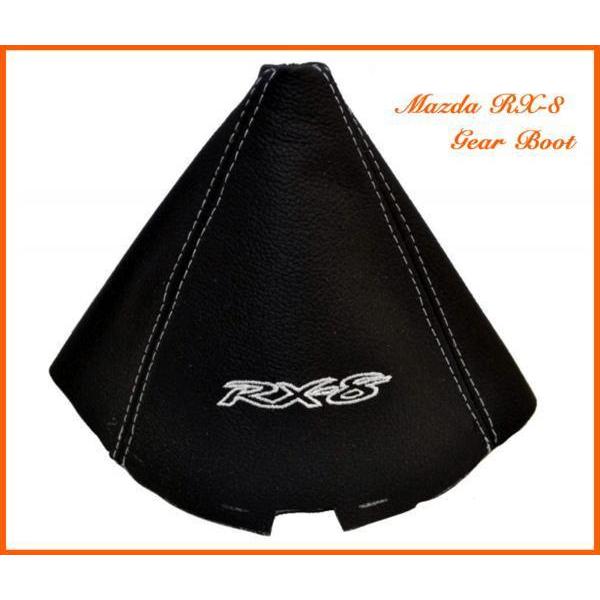 マツダ SE3P RX8 MT RX-8 白ロゴ入り 白ステッチ REAL ITALIAN LEATHER
