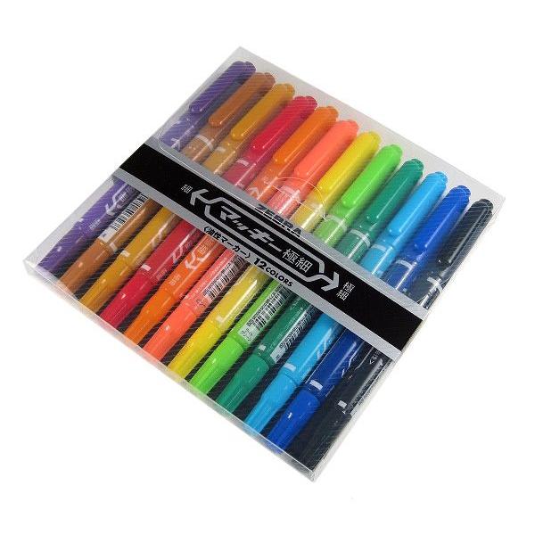 ゼブラ 油性マーカー マッキー極細 12色セット MCF-12C : 文具の春日