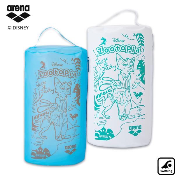 Disney（ディズニー）デザインのプルーフバッグ。映画『ズートピア』に登場する"ジュディ・ホップス" と "ニック・ワイルド" をプリントしたデザイン。水着やメッシュキャップとのコーディネートもおすすめ。カラーWHGR（ホワイト×グリーン...