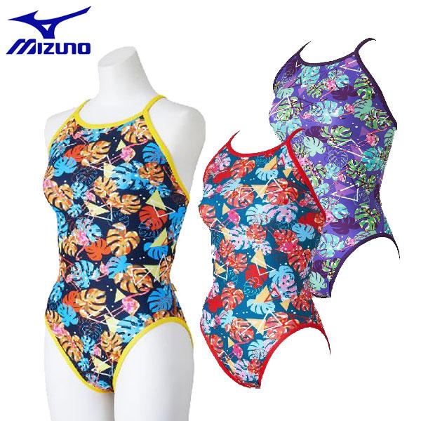 【Ri COLLECTION】テーマは「JUMPING POP」エキゾチックな植物が気分をあげるデザインです。★レディーストレーニング水着　ミディアムカット★N2MAC268★素材  複合繊維（ポリエステル／ポリエステル）57％、ポリエステ...