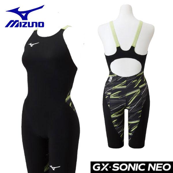 GX・SONIC NEO AG ハーフスーツ Mサイズ ブラック/グリーン MIZUNO（ミズノ） ミズノスイム ハーフスーツ GX・SONIC NEO AG ハーフ
