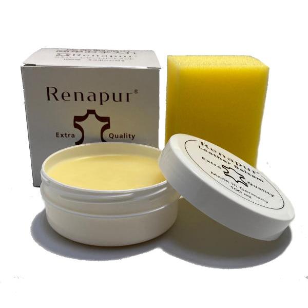 蜜蝋、ホホバ油を配合した天然、化粧品品質の保革用トリートメントです。・必要な油分を補い、ワックス成分が表面を保護、自然な艶をよみがえらせます。・撥水効果があり、防水スプレーなども不要、有機溶剤を使用していない為、安心してご利用いただけ、匂い...