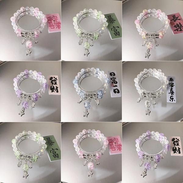 ブレスレット 数珠 アクセサリー デザインブレス 高級感 ユニセックス 風水 パワーストーン お洒落 チャーム 幸運 可愛い ハンドジュエリー 恋愛 仕事運 金運