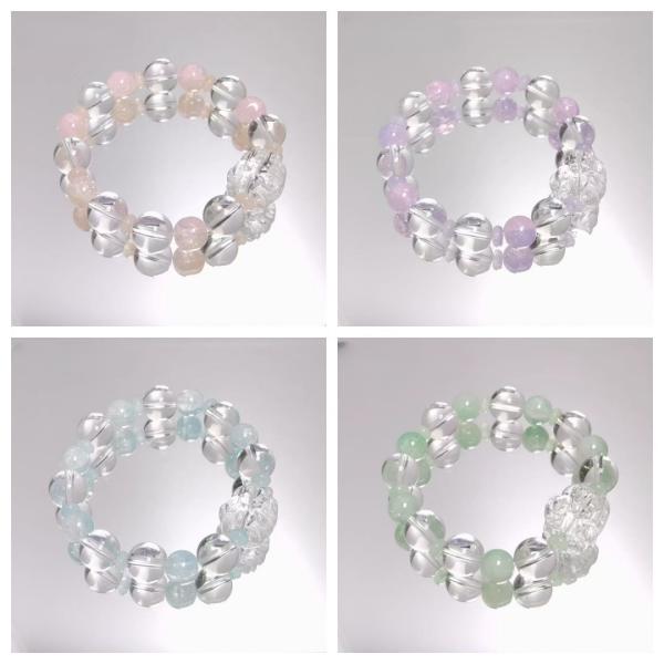 ブレスレット 数珠 アクセサリー デザインブレス 高級感 ユニセックス 風水 パワーストーン お洒落 チャーム 幸運 可愛い ハンドジュエリー 恋愛 仕事運 金運