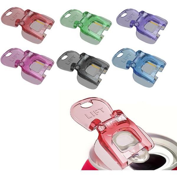 透明 缶タブオープナー タブオープナー プロテクター 手動 カラフル 飲料キャップ 漏れ防止 トップリングオープナー コーラ ビール タブ開け 2個セット