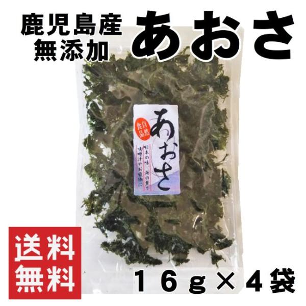 あおさ あおさ海苔 鹿児島県産 16g×4袋 64g 送料無料 無添加 味噌汁