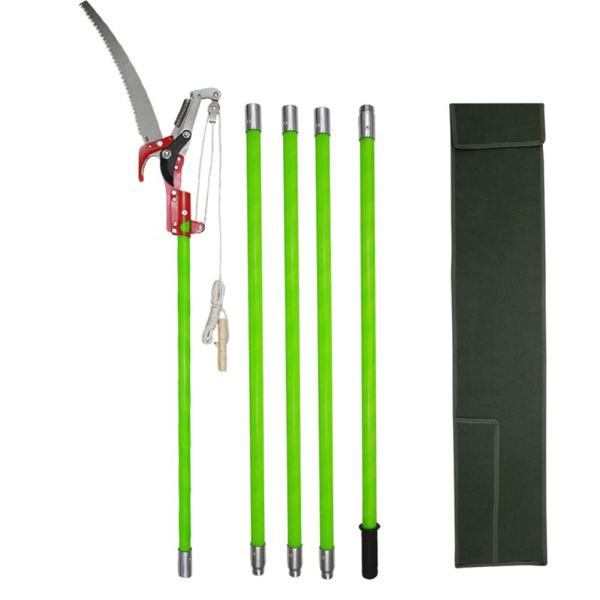 2way 高枝切りバサミ ノコギリ付 組合式 8m7m6m5m 高枝切り鋏 剪定鋏 高枝切りノコギリ付 軽量 耐久 枝切り 果樹剪定 園芸用はさみ