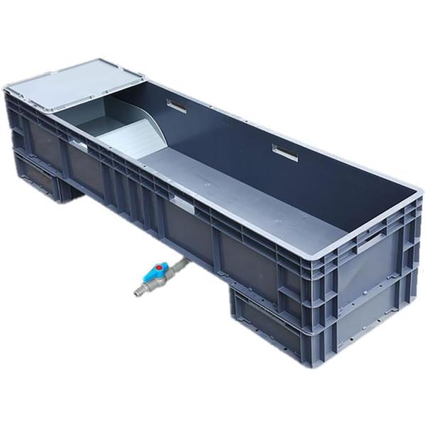 ? このタートルボックスは、飼育用の冬眠エリア、休憩エリア、這いエリア、潜水水泳エリア、日よけ、日光浴を備えた休憩場所を提供し、複数の亀が混雑せず、石や砂を置くことができます。? カメのシンクは新しい底部排水設計を採用しており、従来の側面排...