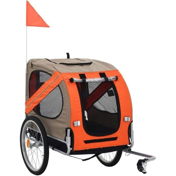 ペット用自転車トレーラー、自転車トレーラ 犬のカート 折りたたみ式アウトドアワゴン 40kg 600 D防水 重量物を運搬する つよさ 折りたたみ収納が可