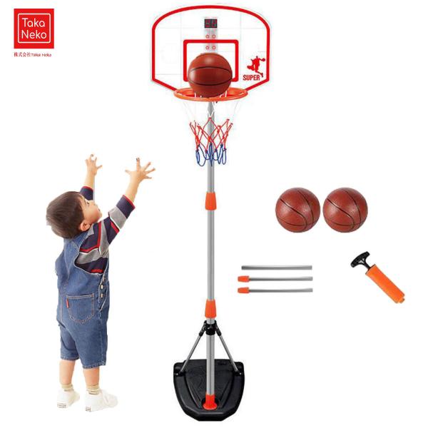 ??【自動採点&amp;amp;効果音】このバスケットゴールは電子スコアリングが搭載されているため、ボールがバスケットに入った瞬間に点数を自動的に加算してくれます。それと同時に、光の色が変わり、スピーカーから?? 歓声も流れるので、エキサイ...