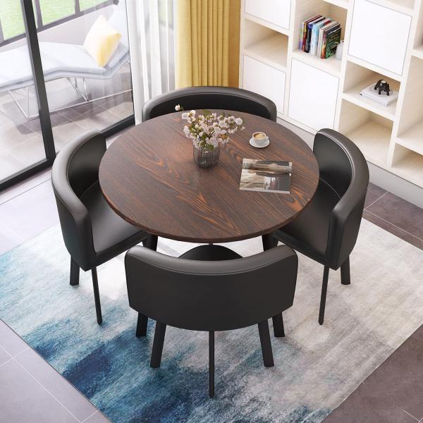 □ 製品仕様：表80X75CM（直径X高さ）;75×55cmの椅子（高さ×シートマット距離）。包装：1表4椅子。椅子の色を選択できます。（商品が比較的大きいため、3つのパッケージで発送され、到着時間が異なる場合があります。）□ デスクトップ...