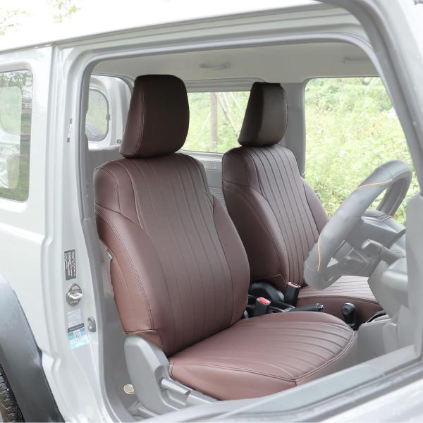 新型スズキジムニー シートカバー JB64 ジムニーシエラJB74 フロント用 レザー 内装パーツ アクセサリー カスタム専用設計 2点セット