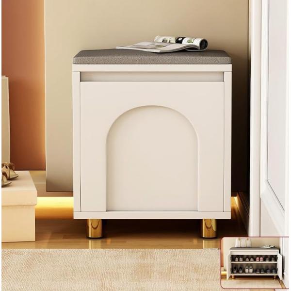 【シューズラック】幅40/60/80/120×奥行30×高さ50cm，幅42×奥行30×高さ72cm。ナスリム省スペースでおしゃれなシューズキャビネットで、玄関が狭くてもすっきりと収まります。厚手の板材を採用し、耐荷重性が良いです。構造がし...