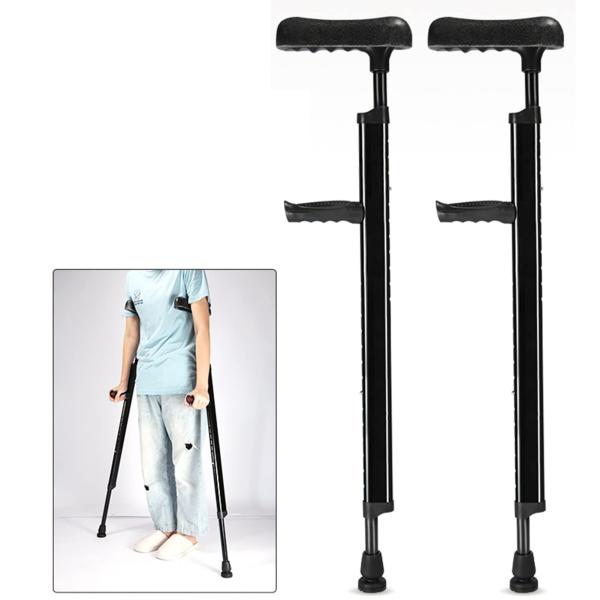 松葉杖 脇 介護杖 F型 介護補助 歩行補助 耐荷重量は130kg 適応身長