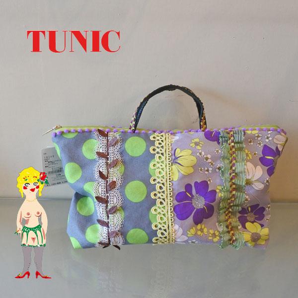 チュニック TUNIC マリーフラワーのランジュ巾着Bag トートバッグ 花柄 