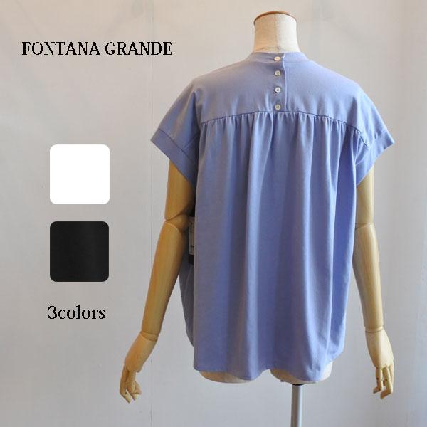 FONTANA GRANDE SALE 30％OFF バック釦カットソー 綿Tシャツ