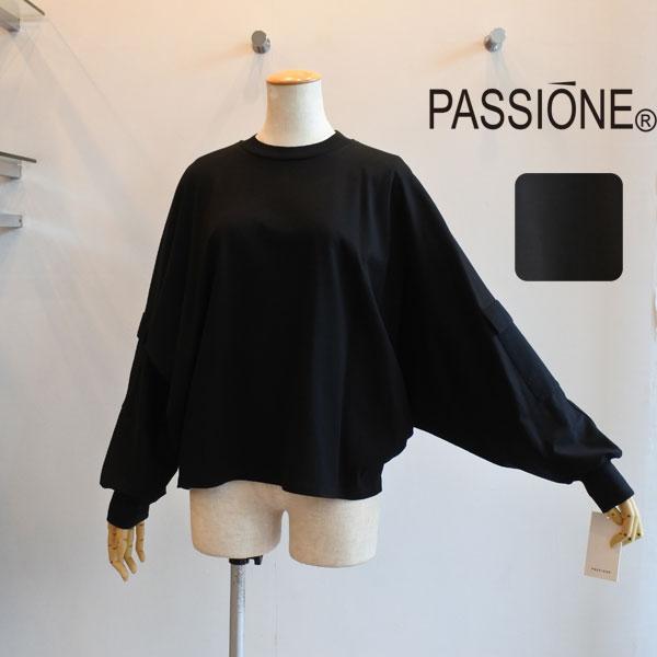 PASSIONE（パシオーネ） 袖ポケット付きドルマンカットソー プル 