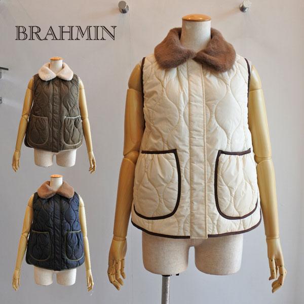 Brahmin（ブラーミン） 40％OFF SALE ファー付キルティング中綿ベスト 