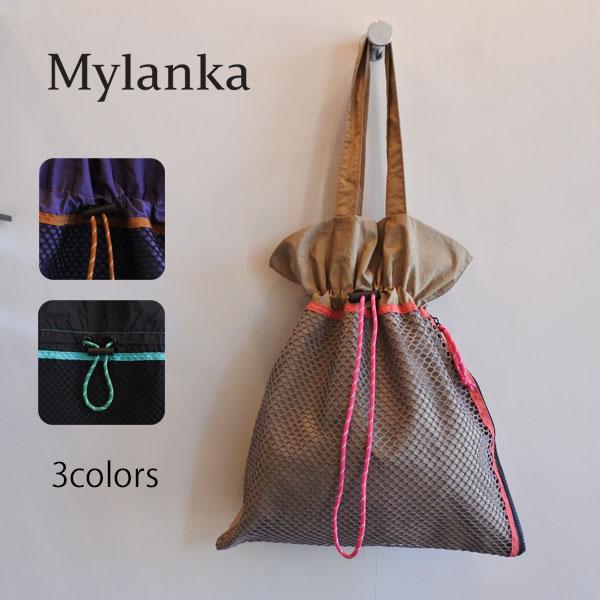 MyLanka（ミランカ） メッシュポケット巾着トートバッグ M00106 あす