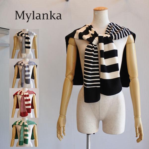 MyLanka ミランカ ボーダー肩掛けストール なんちゃって