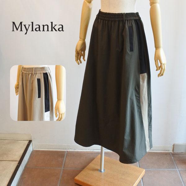 MyLanka（ミランカ） 40％OFF SALE タフタ裏毛サイドラインスカート 裾