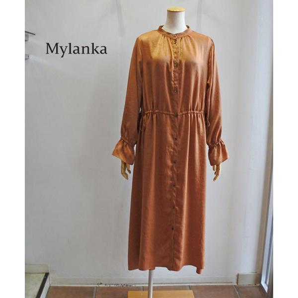 ミランカ シャツワンピース ベル袖 ロングワンピース M 洗濯機可 日本製 送料無料 あすつく Mylanka 新作秋冬物 ファスサンファール M Katoreya 通販 Yahoo ショッピング