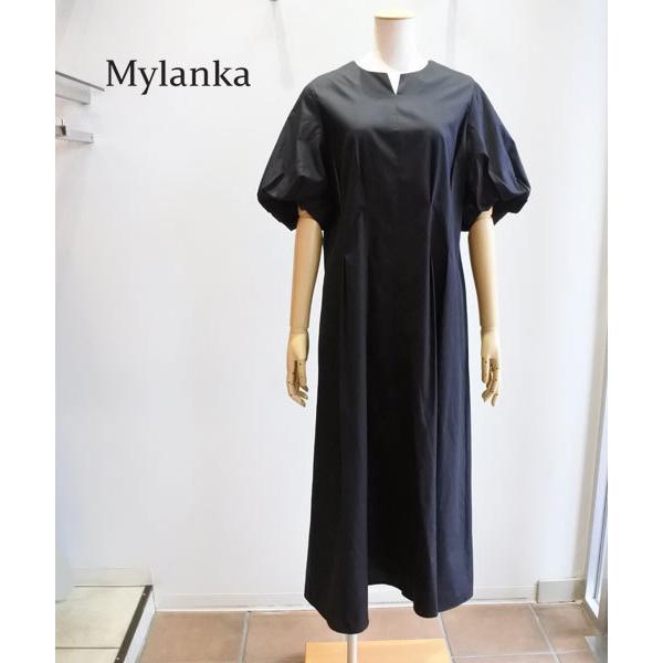 ミランカ ロングワンピース 綿ブロード ボリューム袖 M665 送料無料 あすつく 洗濯機可 Mylanka 新作春夏物 ファスサンファール M665 Katoreya 通販 Yahoo ショッピング
