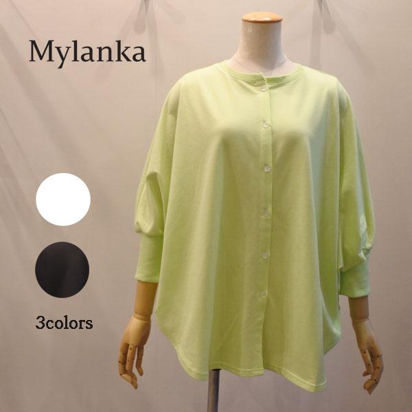 MyLanka（ミランカ） 2WAYドルマンカットソー 前後着用可能 袖口リブ