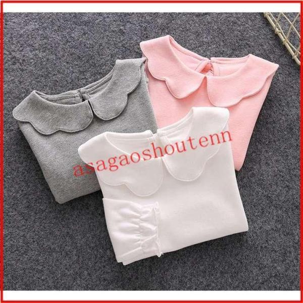 長袖ス 子供服 ブラウス 女の子 白キッズ カットソー 発表会 Tシャツ 棉 70CM 80CM 90CM 100CM 110CM