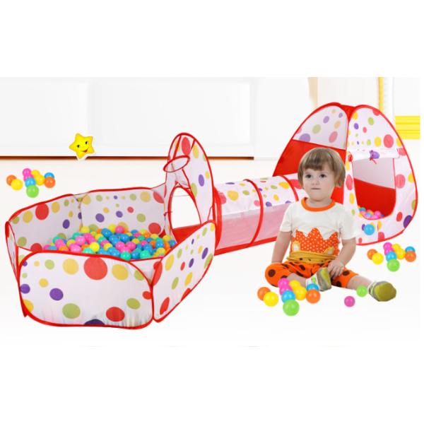 注意:ボールはつきません。3in1 キッズテント プレイテント ボールプール 子供用 トンネル 収納バッグ付き 子供の秘密基地折りたたみテントハウス 室内 室外 アウトドア おもちゃ ポップアップテント ボールハウス バスケットゴール折り畳...