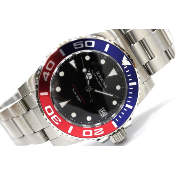 MOD 時計　自動巻き ZEEDA 腕時計 メンズ レディース 自動巻き 機械式 GMT 40mm